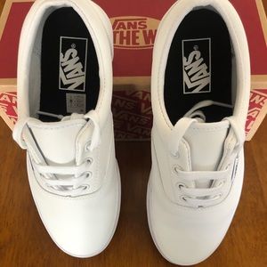 White leather vans